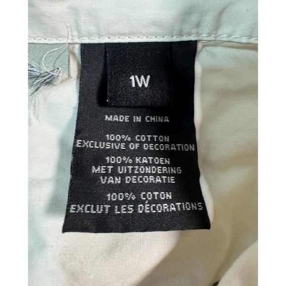 Womens Harley Davidson Button Down Shirt Top Wings Logo Size 1W Cotton - Picture 3 of 7